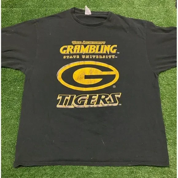 Retro Y2K Grambling State The Almighty Tigers long sleeve t-shirt XL NCAA black - Picture 2 of 10